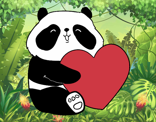 Dibujo de Amor Panda pintado por en Dibujos.net el día 23-06-16 a las