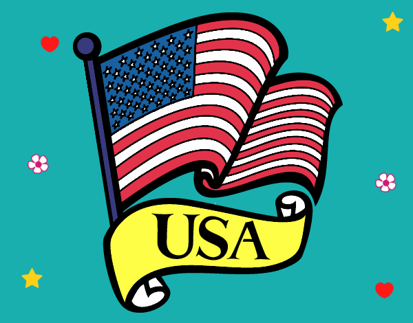 Dibujo Bandera de los Estados Unidos pintado por dannanoami