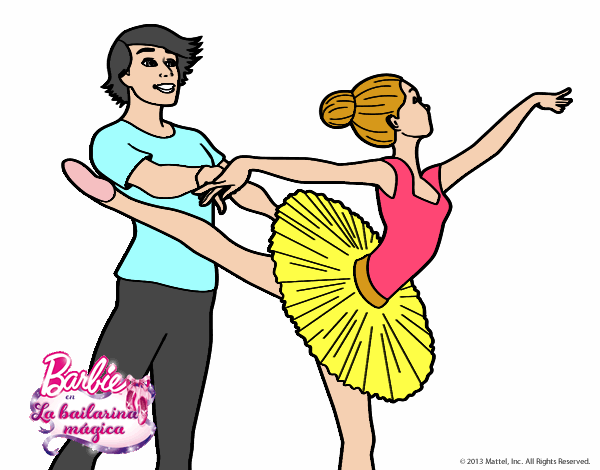 Dibujo Barbie bailando ballet pintado por MONSLAROLA