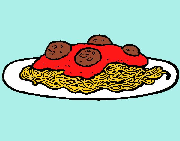 Dibujo Espaguetis con carne pintado por BerthitaDZ