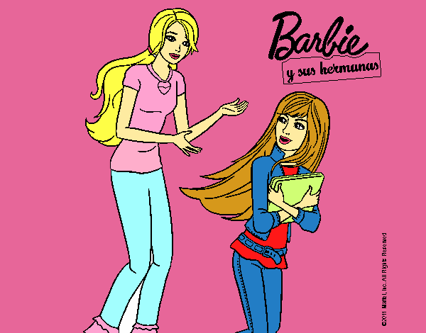 barbie y su hermana este es mi portatil