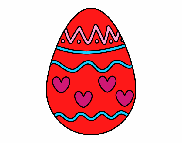 Dibujo Huevo con corazones pintado por MICHLLE