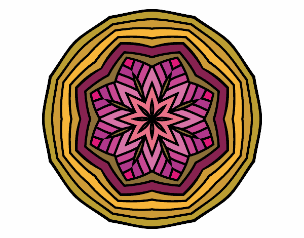 Dibujo Mandala cenital pintado por CLARITAMC
