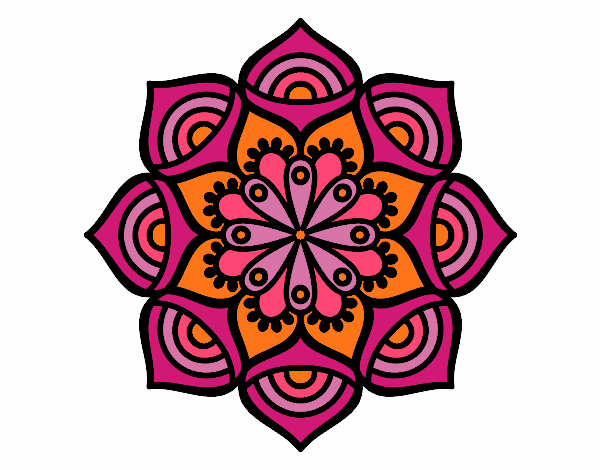 Dibujo Mandala crecimiento exponencial pintado por CLARITAMC