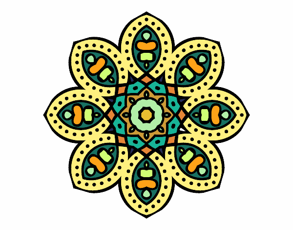 Dibujo Mandala de inspiración árabe pintado por CLARITAMC