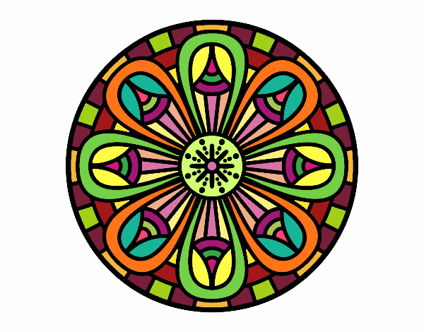 Dibujo Mandala lápices crecientes pintado por CLARITAMC
