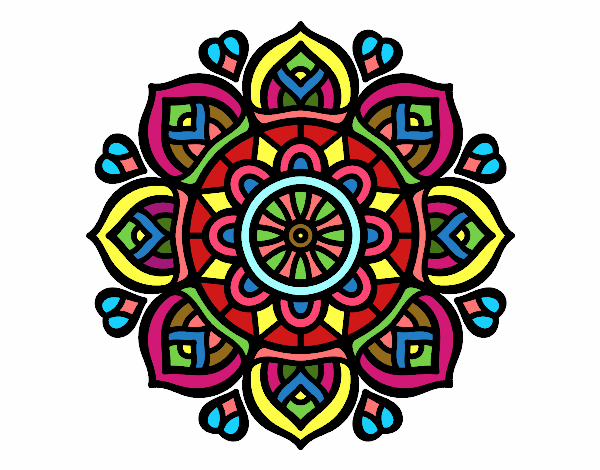 Dibujo Mandala para la concentración mental pintado por CLARITAMC