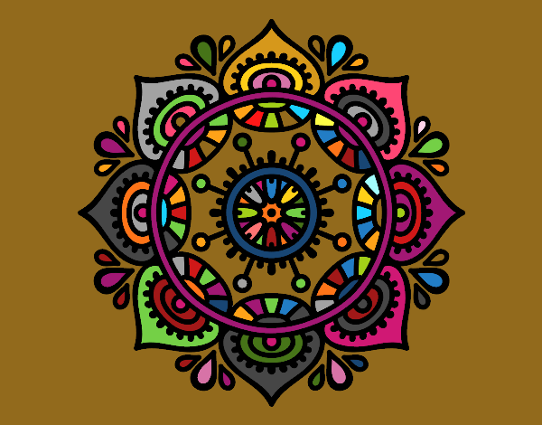 Dibujo Mandala para relajarse pintado por stocn