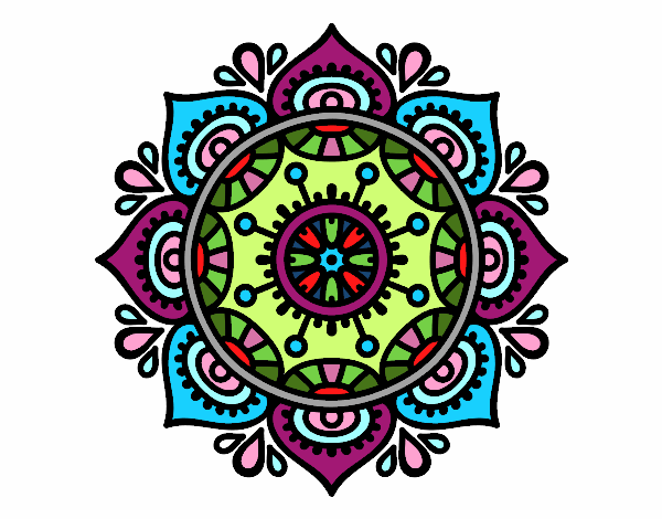 Dibujo Mandala para relajarse pintado por CLARITAMC