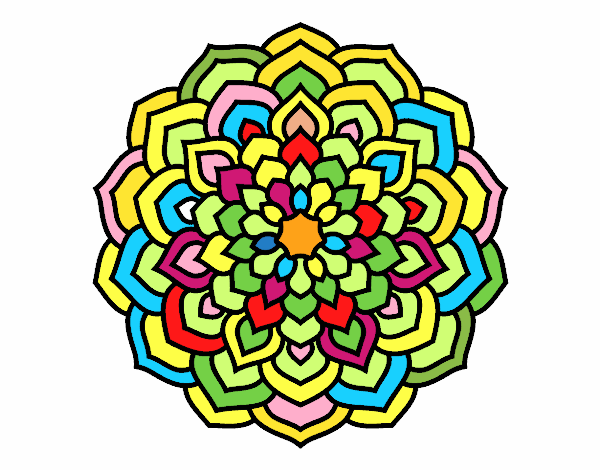 Dibujo Mandala pétalos de flor pintado por nancy1468