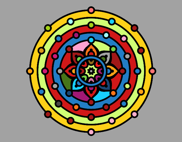 Dibujo Mandala sistema solar pintado por stocn