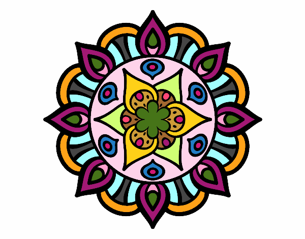 Dibujo Mandala vida vegetal pintado por CLARITAMC