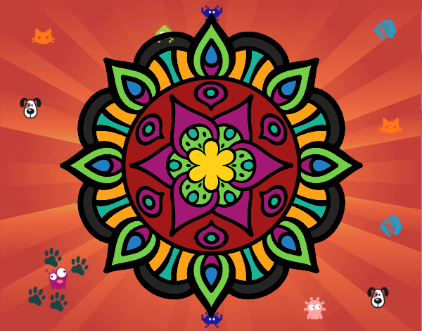 Dibujo Mandala vida vegetal pintado por kikinxita 