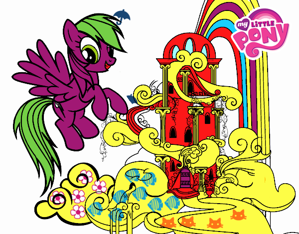 Dibujo Rainbow Dash en su palacio pintado por J1z5m3
