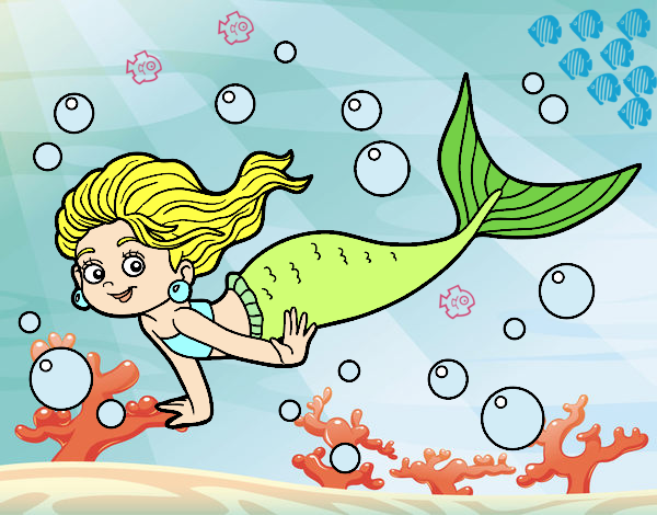 Dibujo Sirena del mar pintado por UmaUma