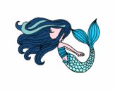 Dibujo Sirena flotando pintado por majo5737