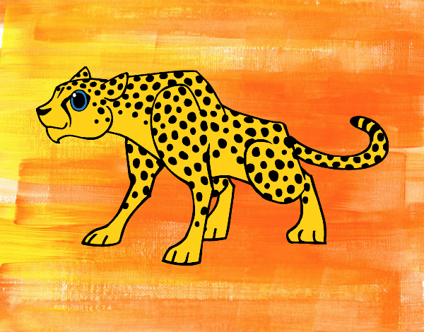 Dibujo Un leopardo pintado por Peach-Pie