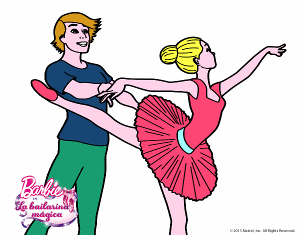 Dibujo Barbie bailando ballet pintado por vicky09