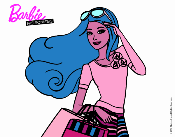 Dibujo Barbie con bolsas pintado por GodRos
