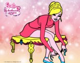 Dibujo Barbie con las zapatillas de ballet pintado por vicky09