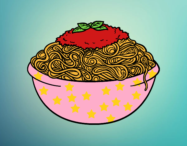 Dibujo Espaguetis pintado por sara_132