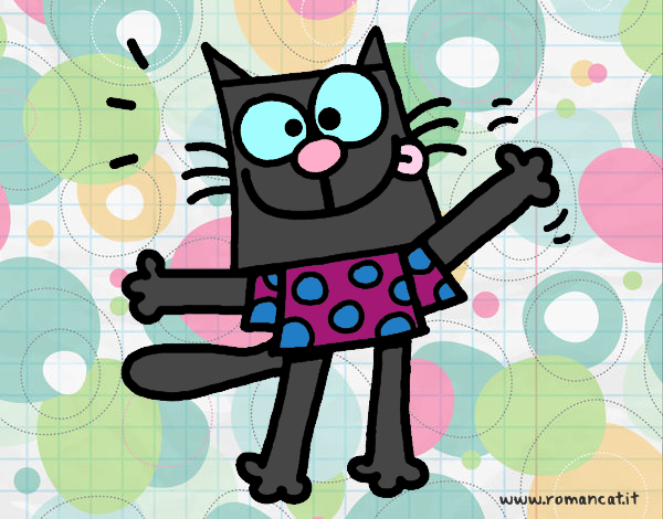 Dibujo Gato con camiseta pintado por teuQihcoX