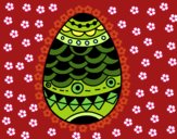Dibujo Huevo de Pascua estilo japonés pintado por BellaDulce