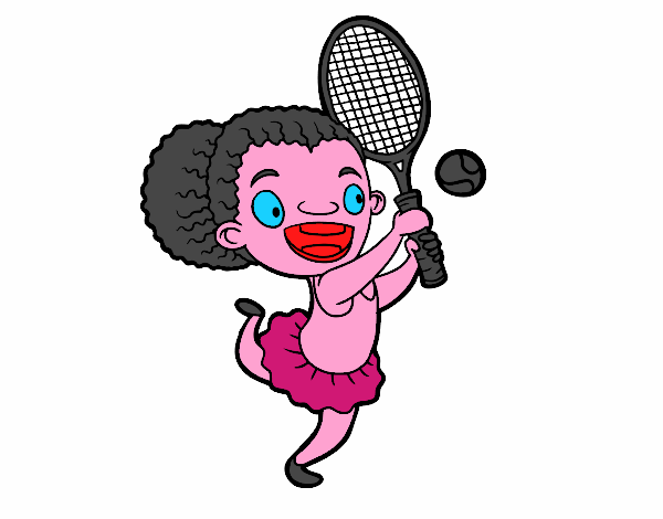 Dibujo Jugadora de tenis pintado por macri