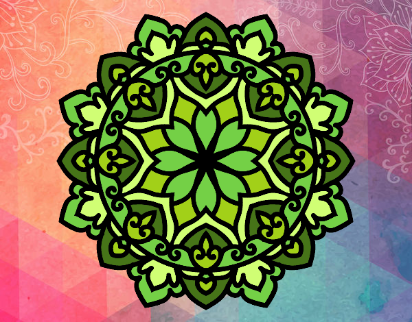 Dibujo Mandala celta pintado por meibol