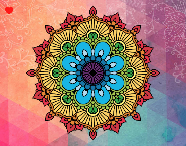 Dibujo Mandala destello floral pintado por Jeri12
