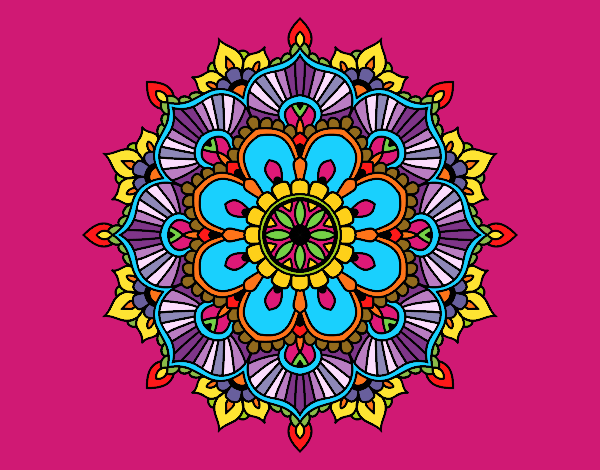 Dibujo Mandala destello floral pintado por sandrasobi