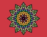 Dibujo Mandala estrella floral pintado por masafico4