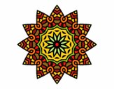 Dibujo Mandala estrella floral pintado por CLARITAMC