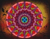 Dibujo Mandala flor con círculos pintado por masafico4