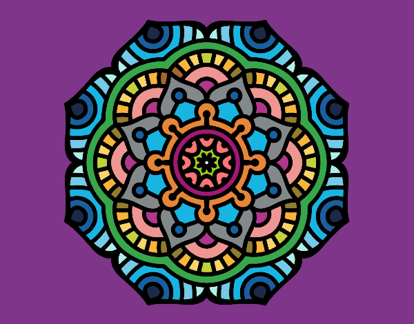 Dibujo Mandala flor conceptual pintado por masafico4