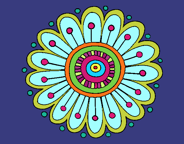 Dibujo Mandala margarita pintado por sandrasobi