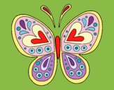 Dibujo Mandala mariposa pintado por masafico4