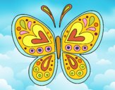 Dibujo Mandala mariposa pintado por CLARITAMC
