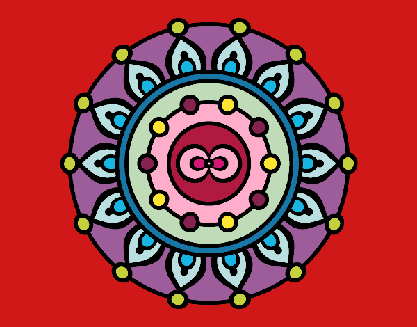 Dibujo Mandala meditación pintado por masafico4