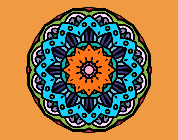 Dibujo Mandala modernista pintado por masafico4