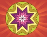 Dibujo Mandala mosaico estrella pintado por masafico4