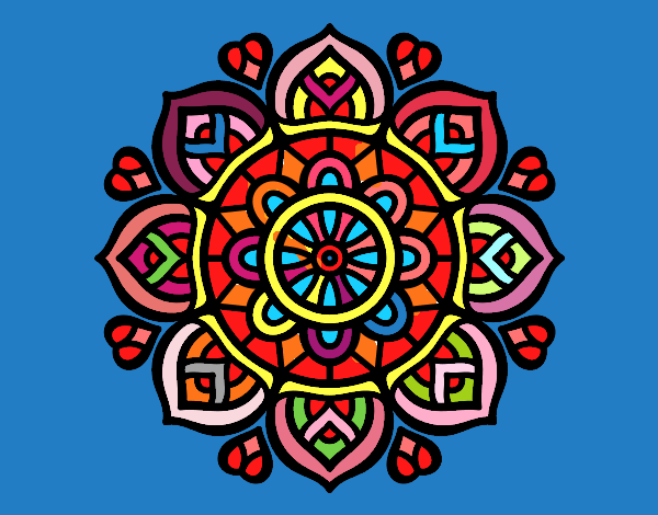 Dibujo Mandala para la concentración mental pintado por marga2016