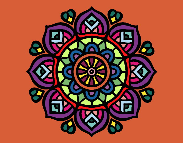 Dibujo Mandala para la concentración mental pintado por masafico4
