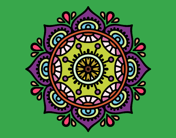 Dibujo Mandala para relajarse pintado por masafico4