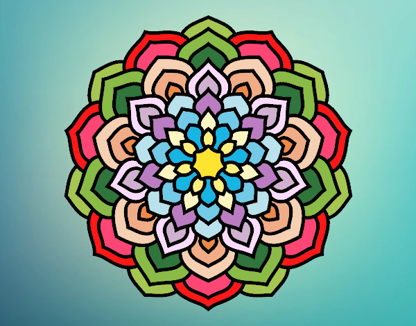 Dibujo Mandala pétalos de flor pintado por Satesa1