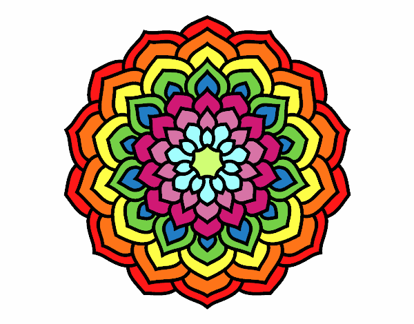 Dibujo Mandala pétalos de flor pintado por carlaVALE