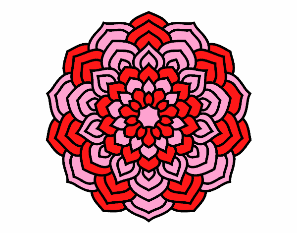 Dibujo Mandala pétalos de flor pintado por viti18