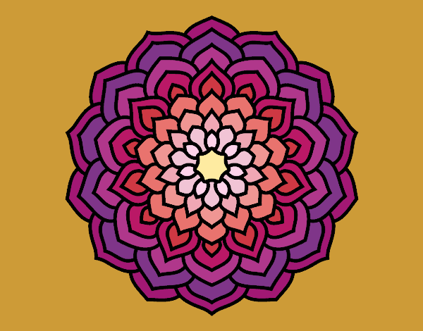 Dibujo Mandala pétalos de flor pintado por Susanajg