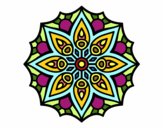 Dibujo Mandala simetría sencilla pintado por masafico4