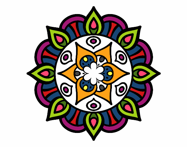 Dibujo Mandala vida vegetal pintado por beapal